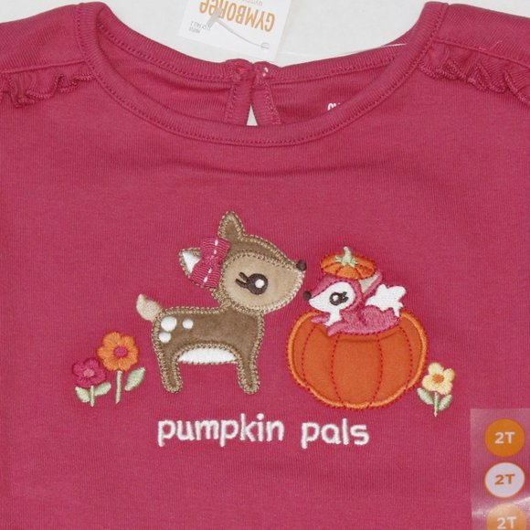 NWT Gymboree 2T top pants hair Woodland Friends deer pumpkin - Picture 3 of 9